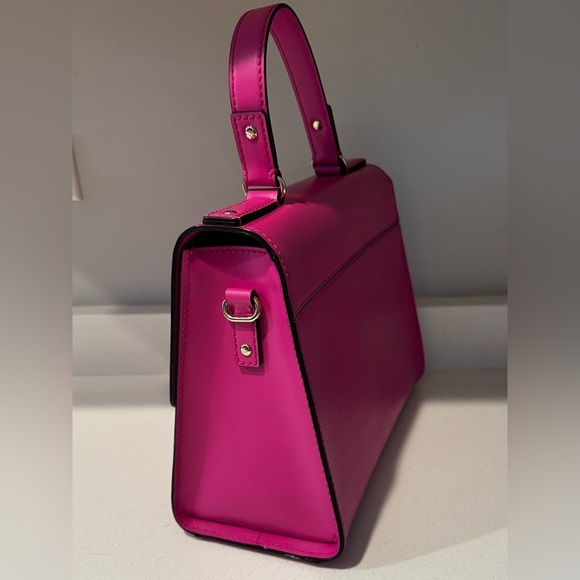 Kate Spade Doris Fuchsia Pink Satchel/Crossbody With Latch Closure Detail - Picture 9 of 11